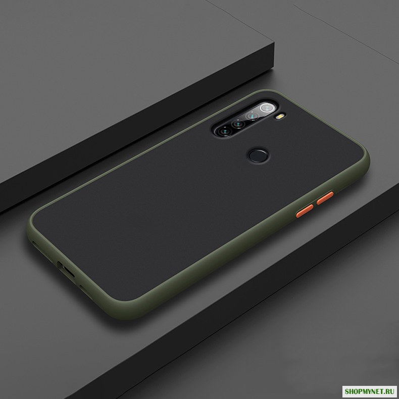 Для Xiaomi Redmi Note 8 Чехол Bakeey Armor Ударопрочный матовый полупрозрачный матовый полупрозрачный жесткий ПК и мягкий TPU Edge Protective Чехол