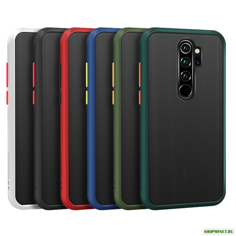 Для Xiaomi Redmi Note 8 Pro Чехол Bakeey Armor Ударопрочный матовый полупрозрачный жесткий матовый полупрозрачный жесткий ПК и мягкий край TPU Protective Чехол
