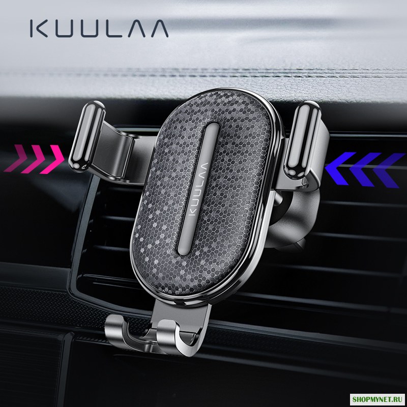 KUULAA Gravity Linkage Automatic Замок Air Vent Авто Держатель телефона для 4.0-6.5 дюймов Смартфон для iPhone Xiaomi