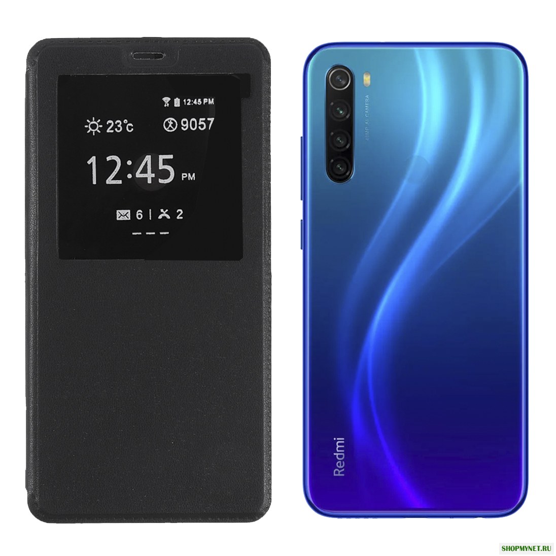 Bakeey Luxury Bumper Flip с окном из искусственной кожи всего тела Защитный Чехол для Xiaomi Redmi Note 8