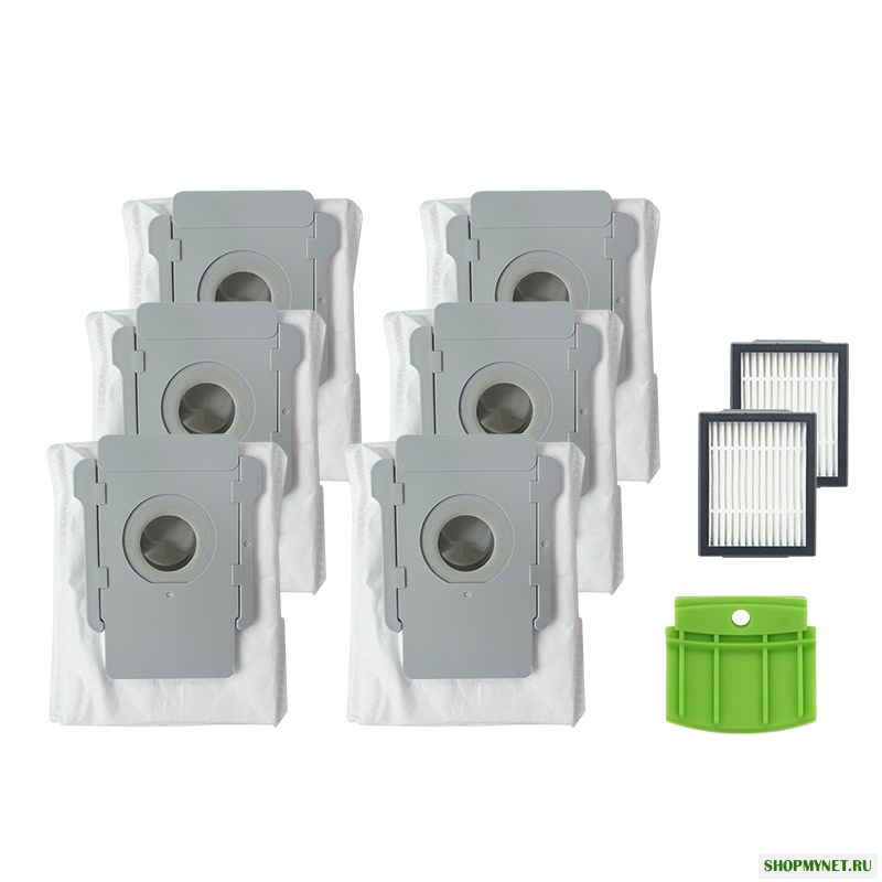 9шт замены для iRobot Roomba i7 Аксессуары для пылесоса Запчасти 6 * Пыль Сумки 2 * Фильтры 1 * Силиконовая перегородка